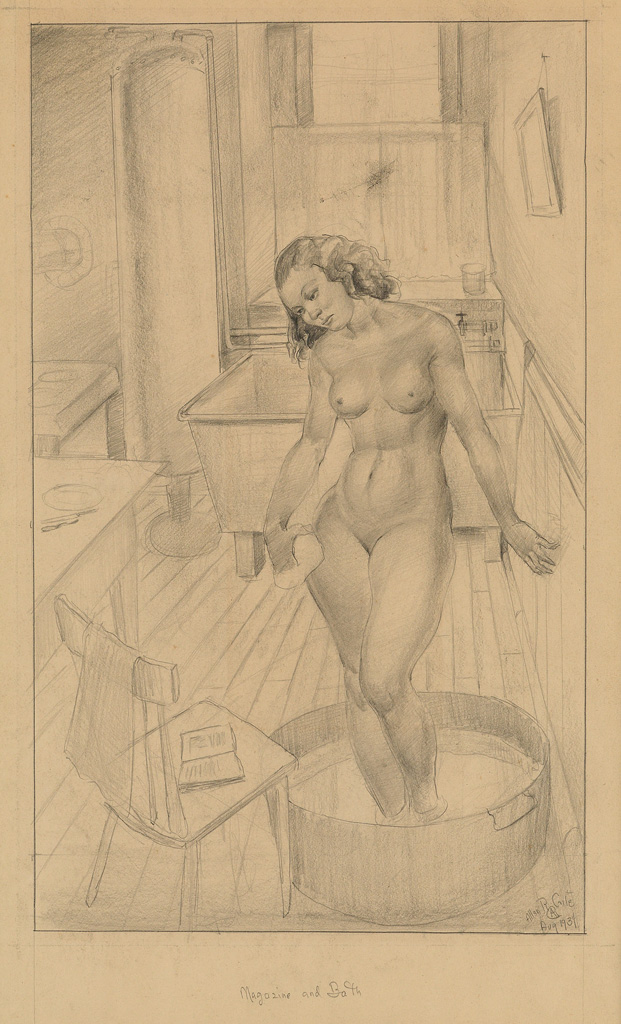 ALLAN ROHAN CRITE  (1910 - 2007) Magazine and Bath.